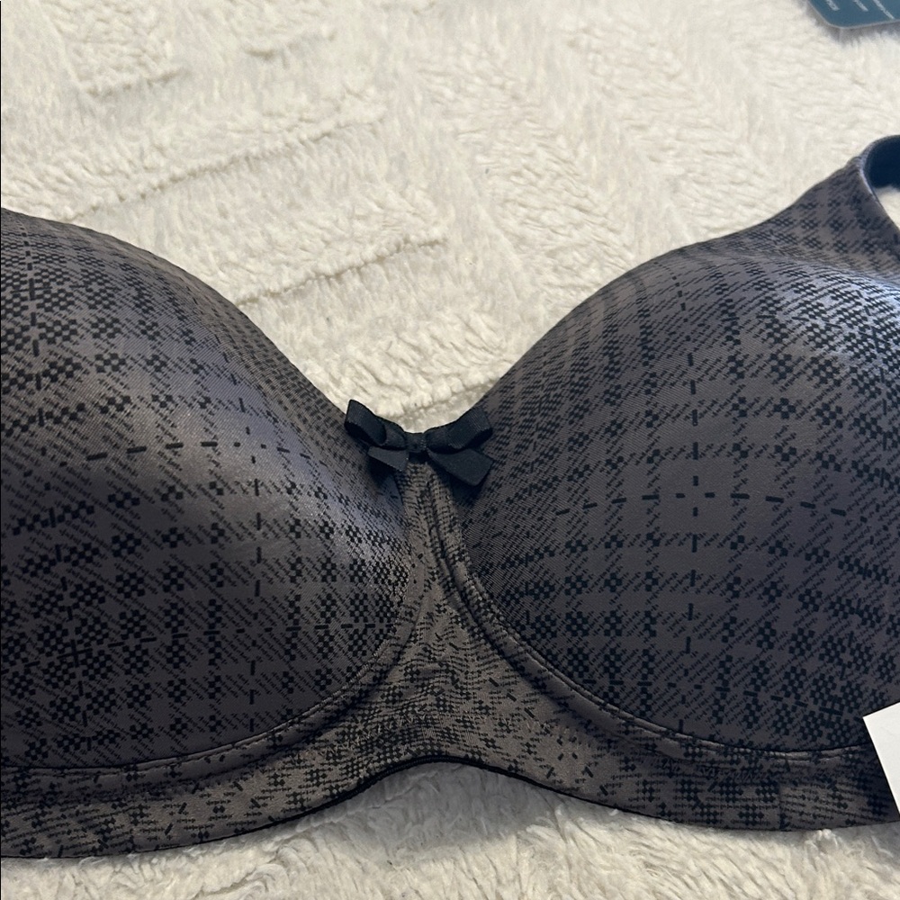 Anita Black and Gray Patterned Bra